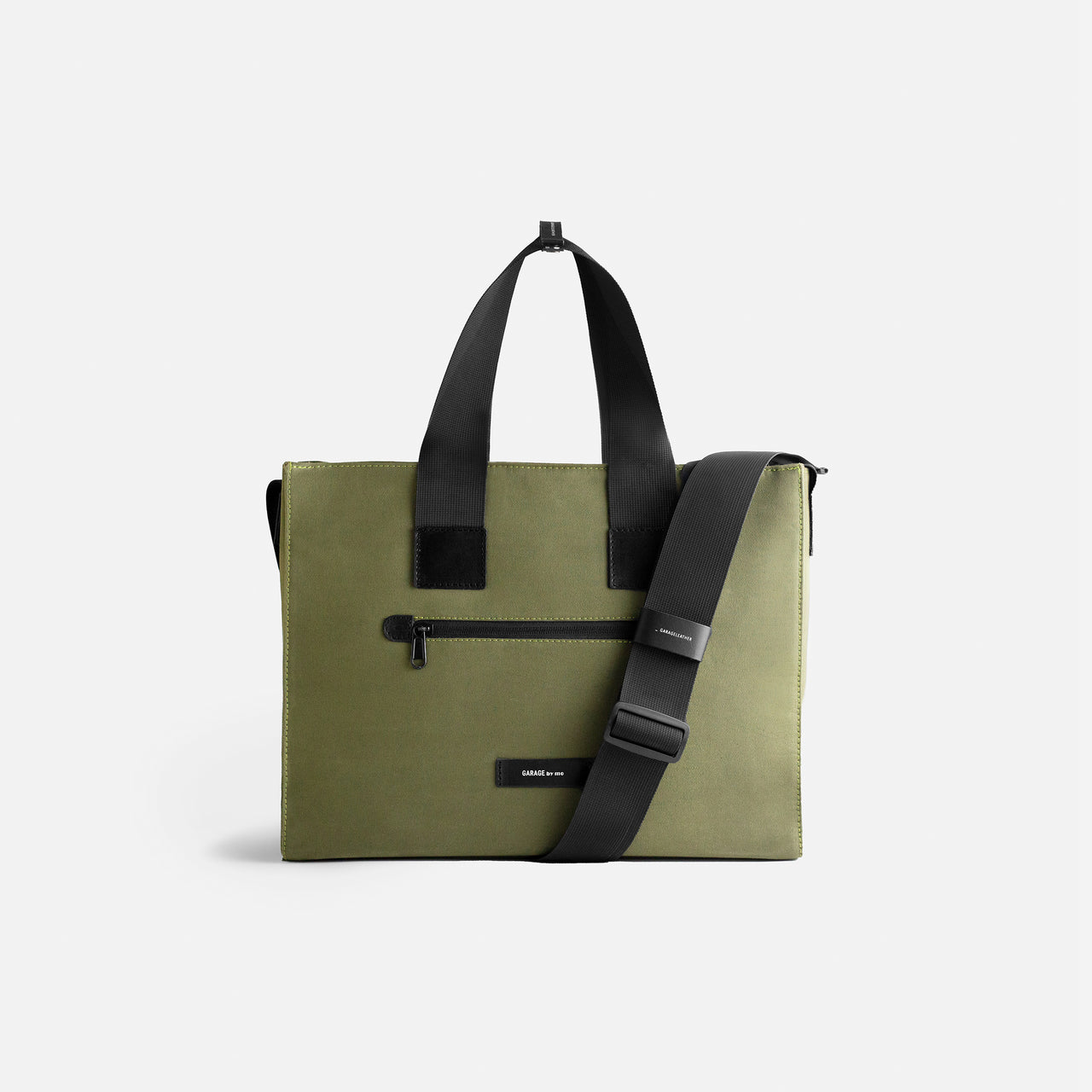 CANVAS SHOULDER TOTE BAG . KHAKI