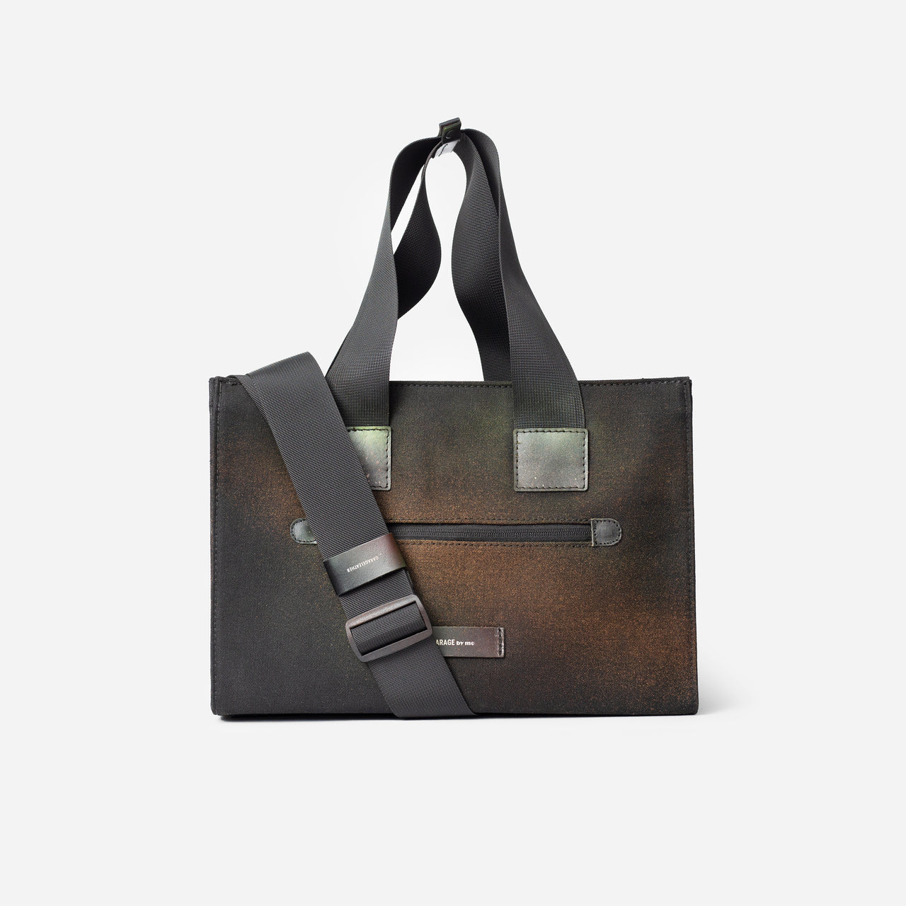 CANVAS SHOULDER TOTE BAG . RUSTED