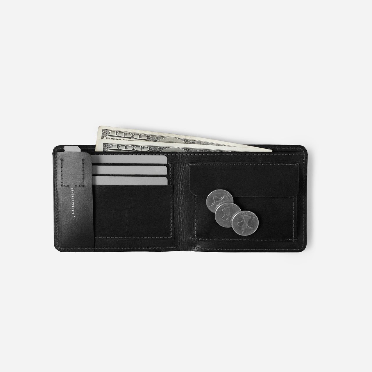 OUTLET- CLASSIC FOLD WALLET . BLACK