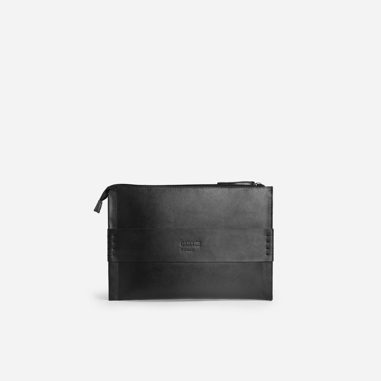 OUTLET - MINIMAL LEATHER FOLIO . BLACK