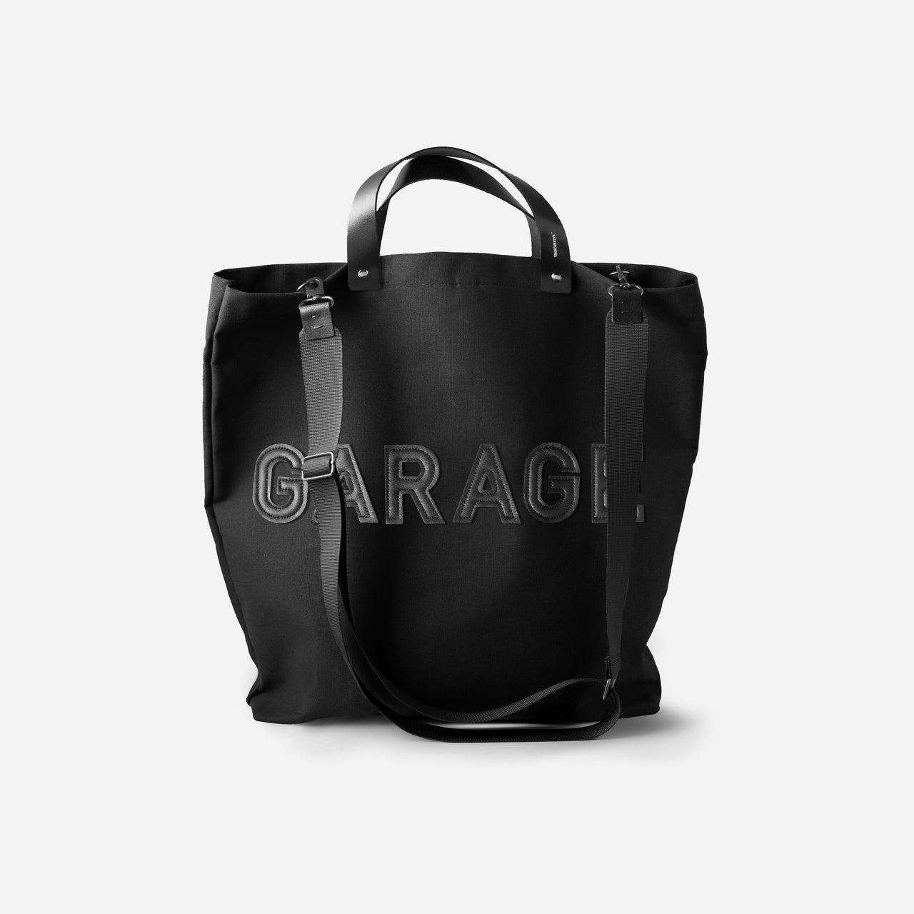 RETRO CANVAS TOTE BAG . BLACK