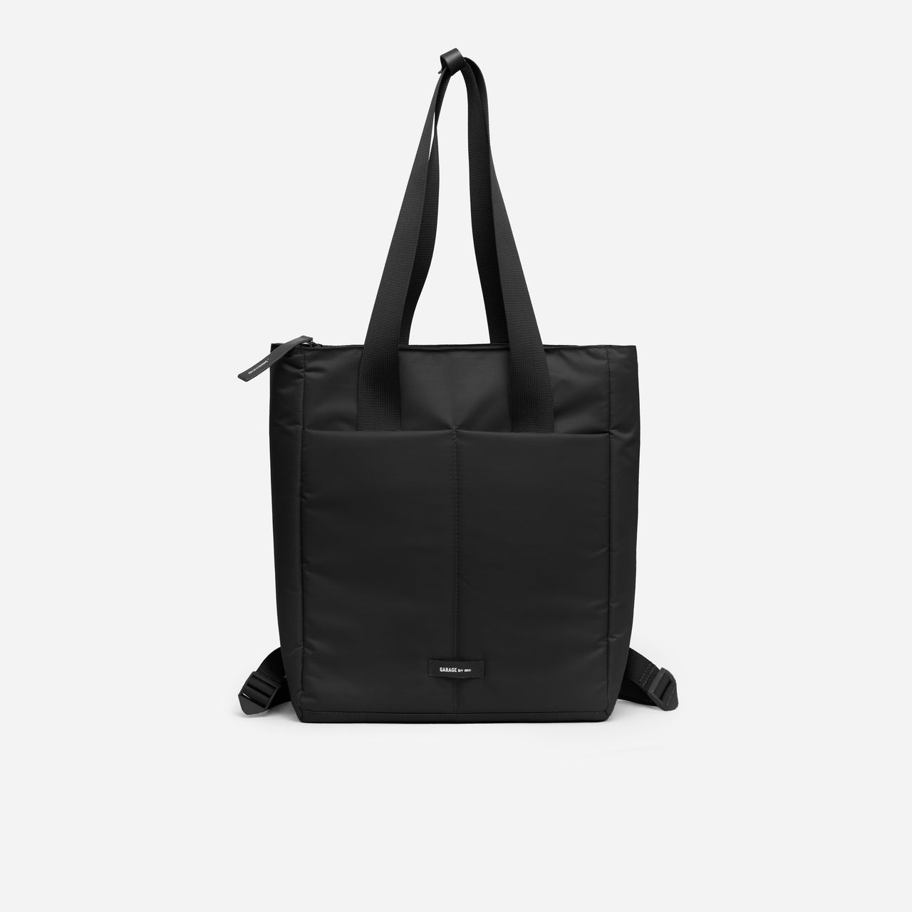 TOTE TO BACKPACK BAG . BLACK