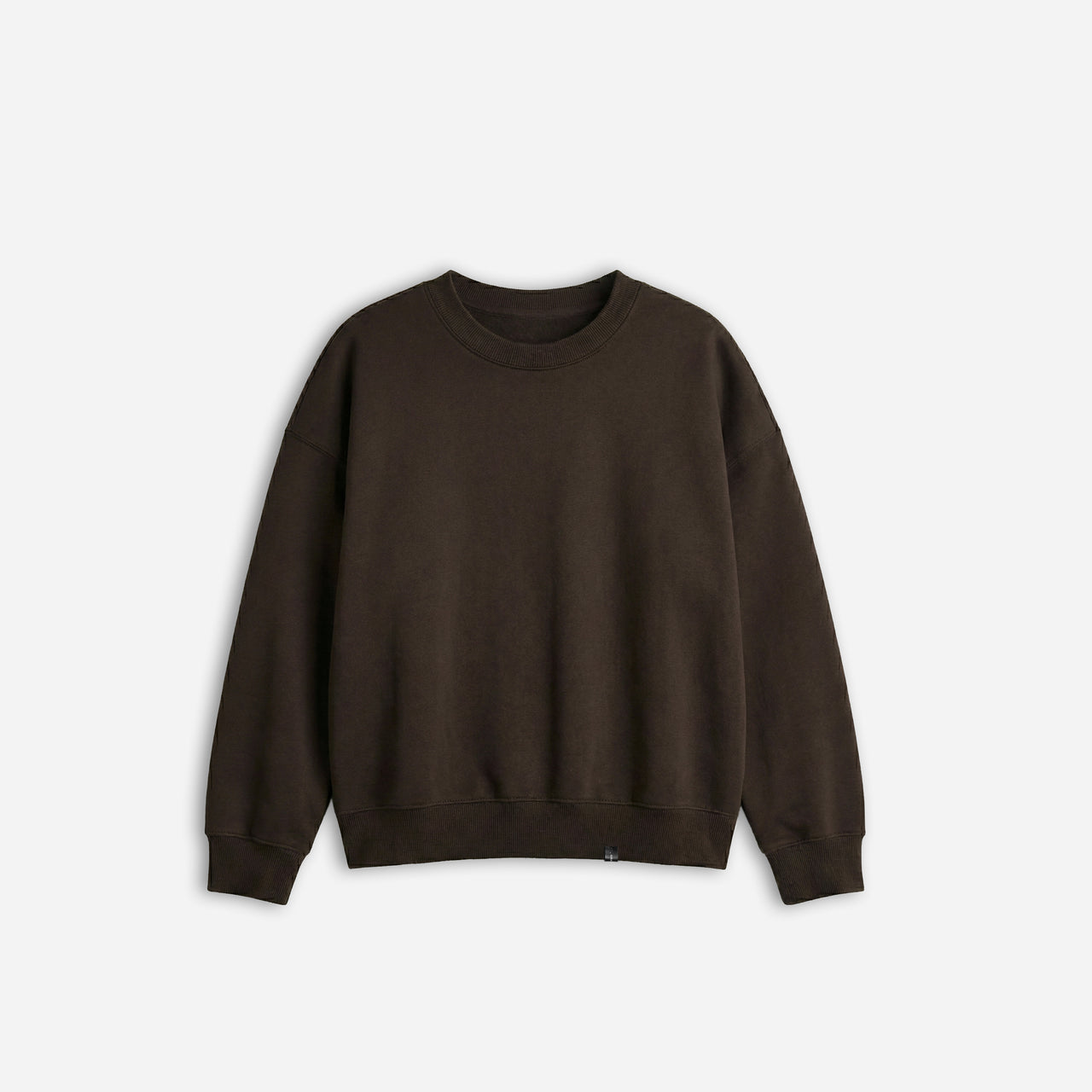 BASIC BOX FIT SWEETSHIRT . BROWN