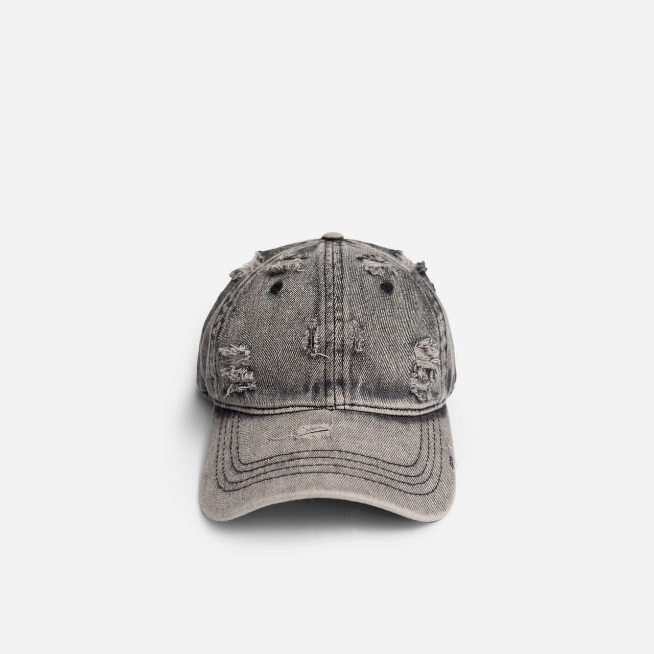 DIRTY DENIM BASEBALL CAP . COAL