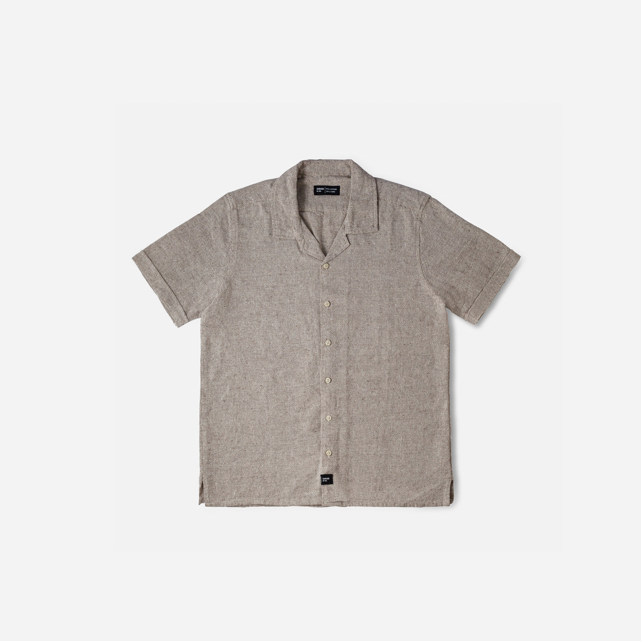 LINEN SHORT SLEEVE SHIRT . VINTAGE