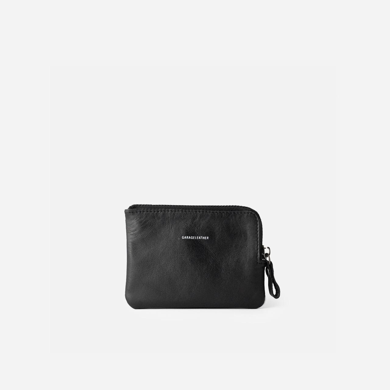 MINIMAL CARD POUCH WITH WRINKLES . BLACK