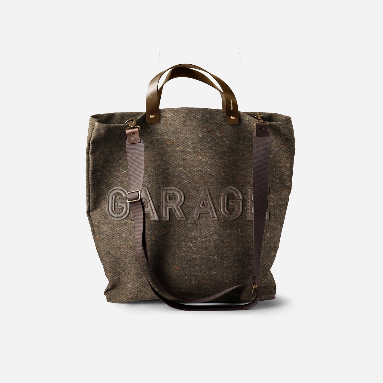 RETRO CANVAS TOTE BAG . BROWN