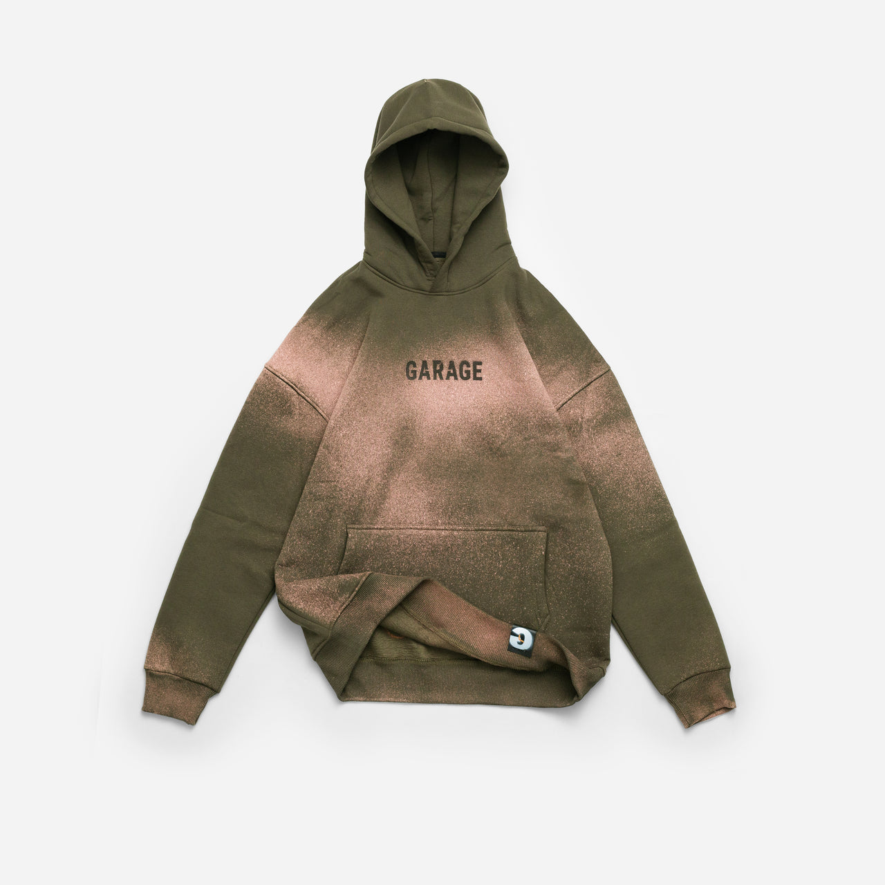 RUSTED OVERSIZED HOODIE . KHAKI